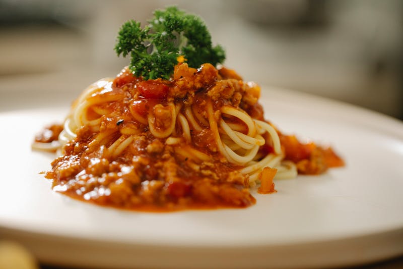 Spaghetti bolognese at anthony's coal fired pizza