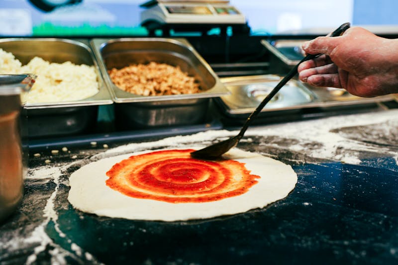 anthony's coal fired pizza kitchen with coal-fired oven
